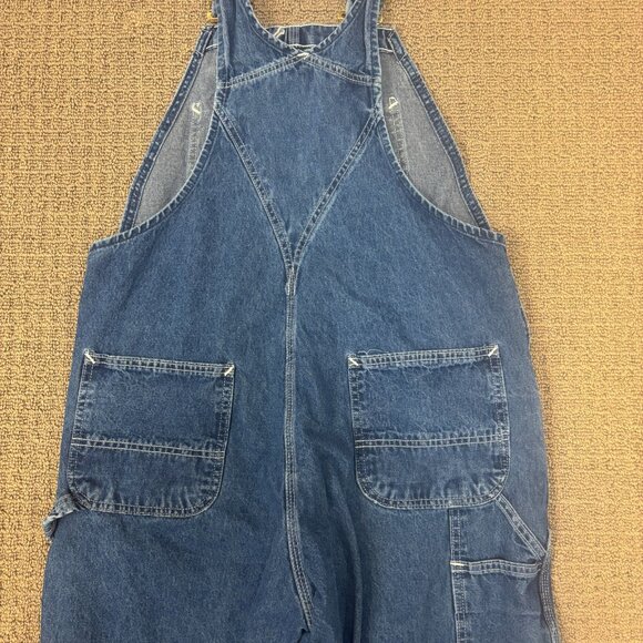 Vintage Carhartt Bib Overalls Youth Juniors 32X27 Cotton Straight Leg Utility - Picture 9 of 11